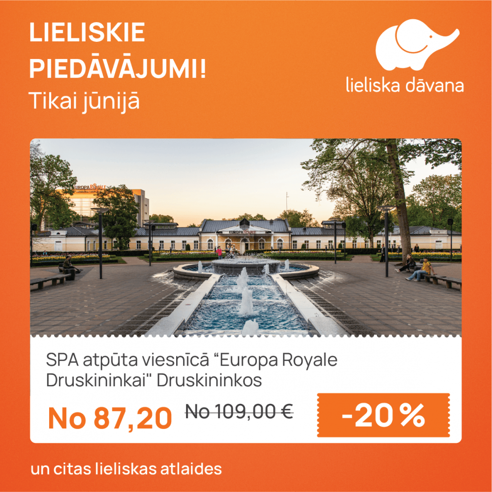 Lieliskie% – jūnija mēneša izdevīgākie atlaižu piedāvājumi no “Lieliska dāvana”! Lieliskie% – jūnija mēneša izdevīgākie atlaižu piedāvājumi no “Lieliska dāvana”!