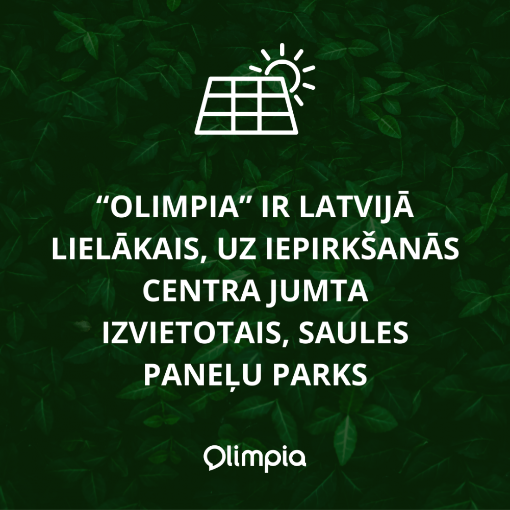 Ar prieku paziņojam, ka iepirkšanās centrs "Olimpia" ir saņēmis BREEAM sertifikātu!