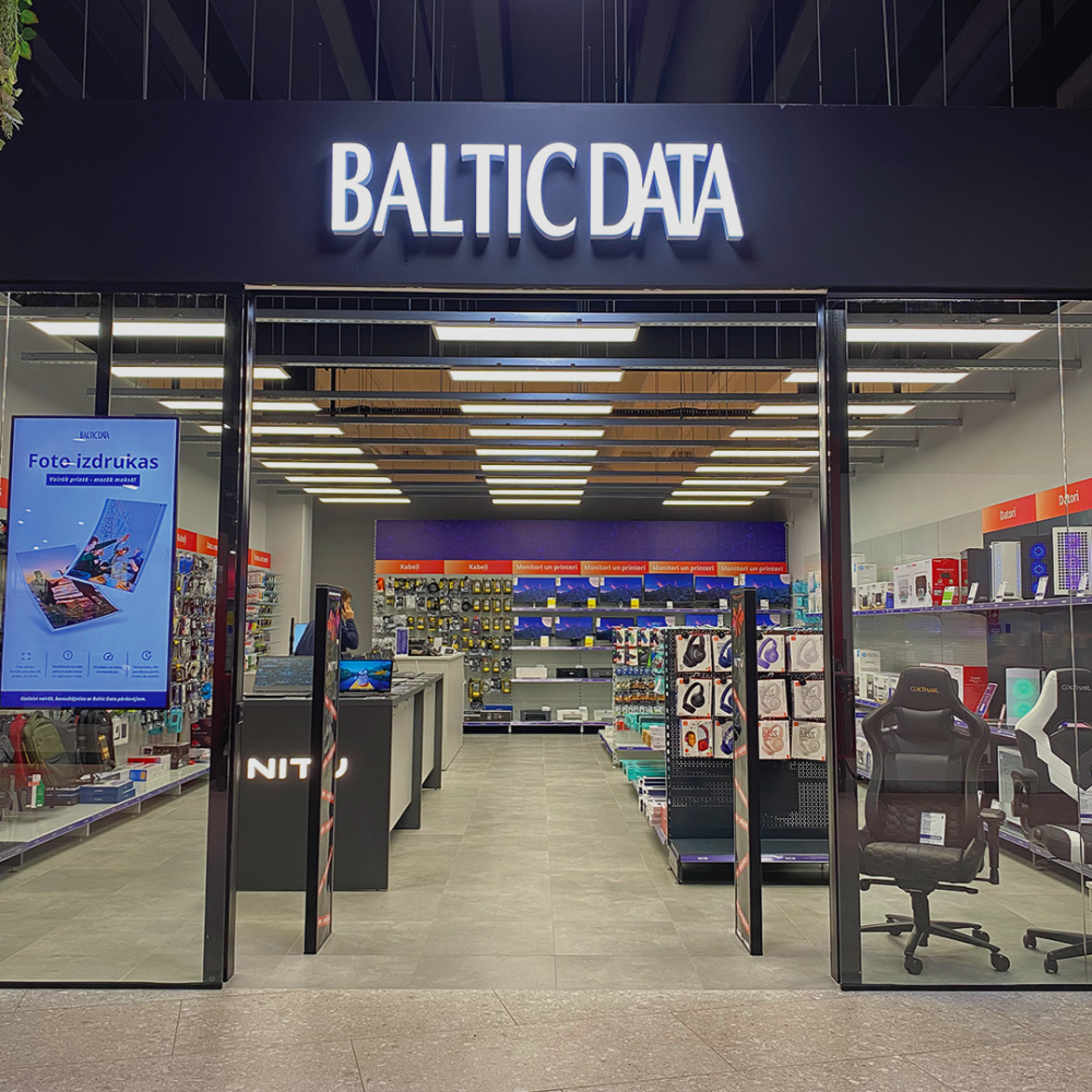 A new store Baltic Data, which offers a wide range of goods and services, joins the tenants of the shopping center Olimpia. Here you will have the opportunity to buy computers, telephones, and office equipment for personal and work needs. Baltic Data also offers to develop business management systems, online stores, and websites, as well as maintain and repair computer equipment. In addition, the company manufactures NITU and NITU Gaming PCs for avid gaming fans. Come and find everything you need in the Baltic Data store right now!