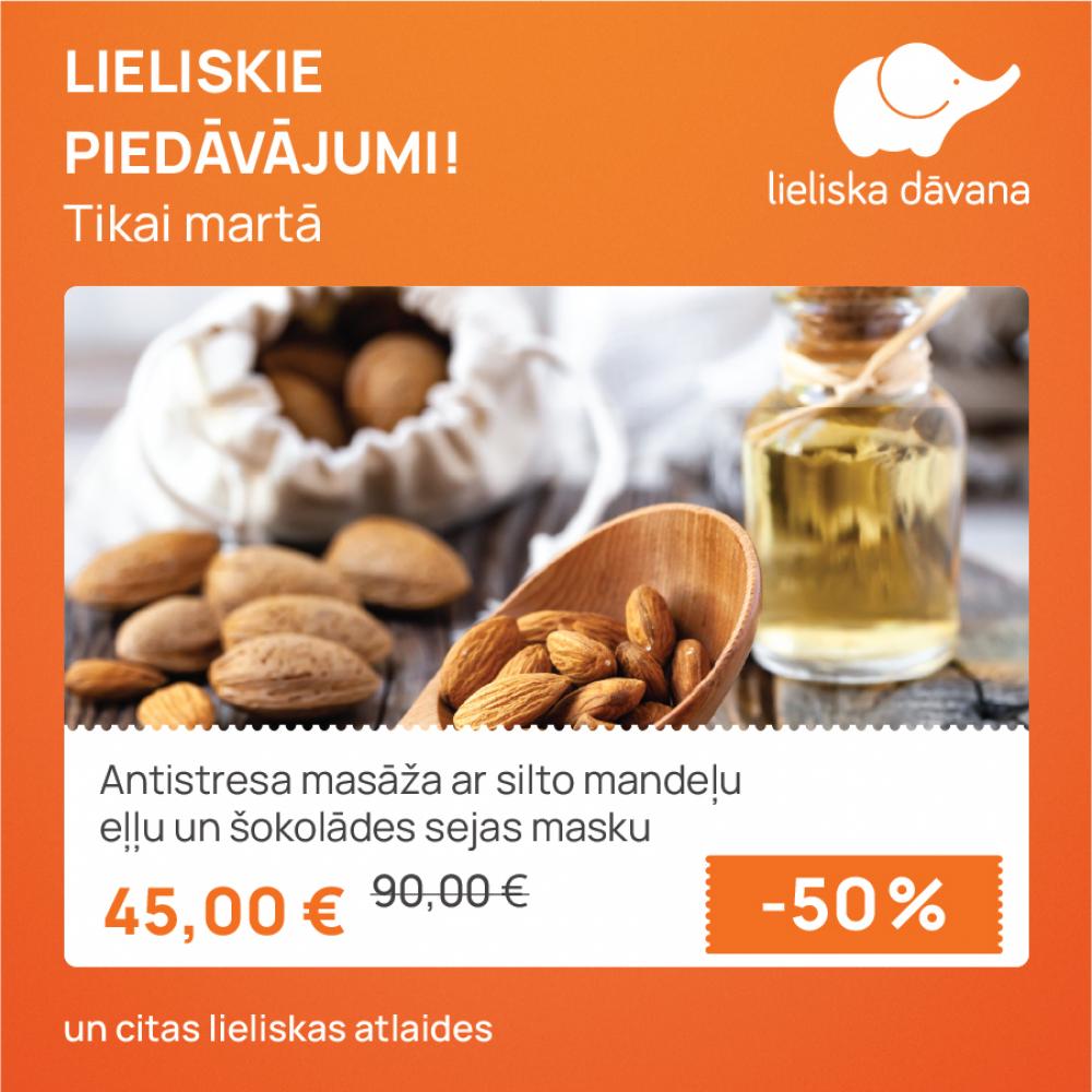 Lieliskie% – marta mēneša izdevīgākie atlaižu piedāvājumi no “Lieliska dāvana”!