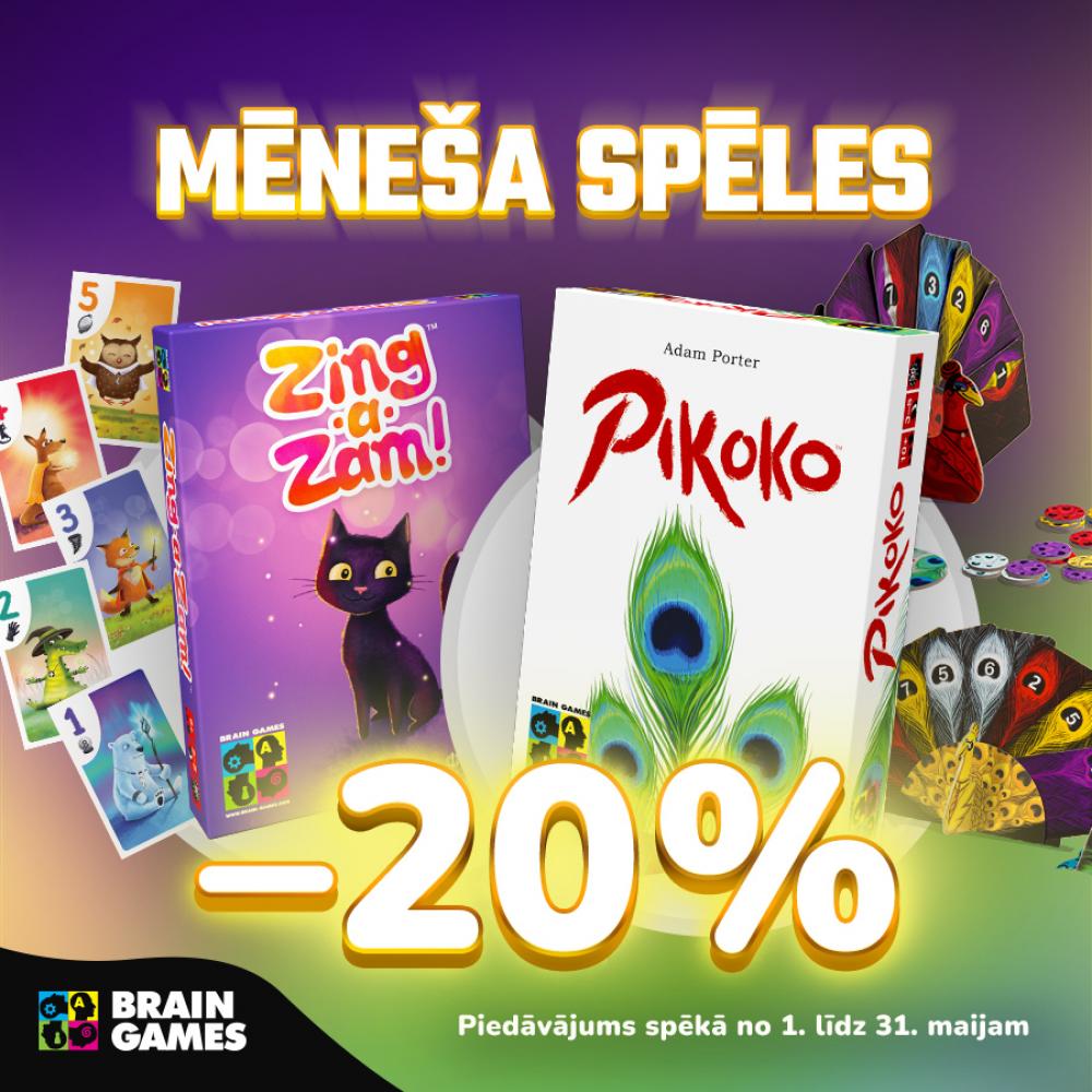 🥳 Īpaša atlaide "Zing-a-zam" un "Pikoko" galda spēlēm.