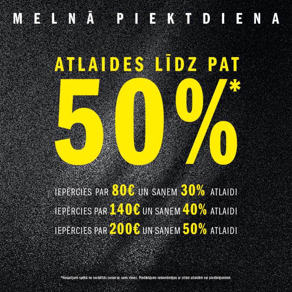 ATLAIDES LĪDZ PAT 50%!