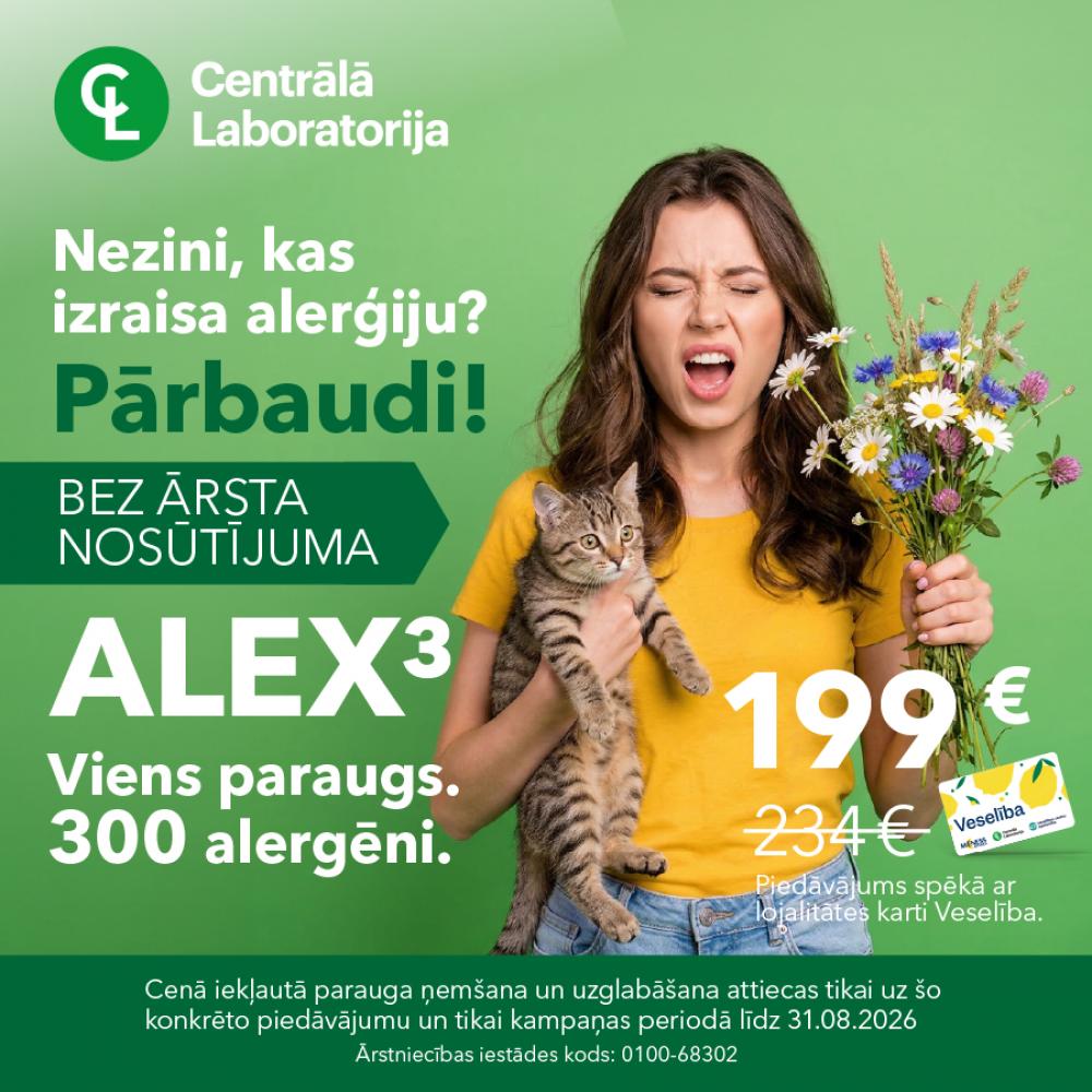 ALEX³ – jaunākās paaudzes molekulārais alerģiju tests