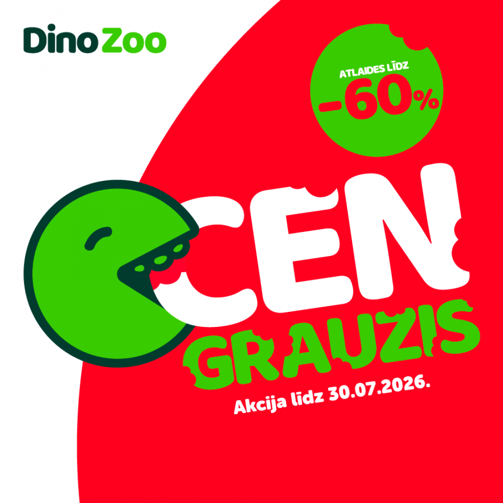 ‼️ "Cengrauzis" ir klāt! Visu jūliju nepārspejamas atlaides Dino Zoo veikalā.
