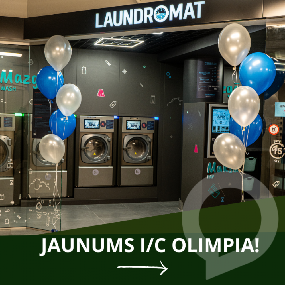 Laundromat joins the group of tenants of the shopping centre Olimpia