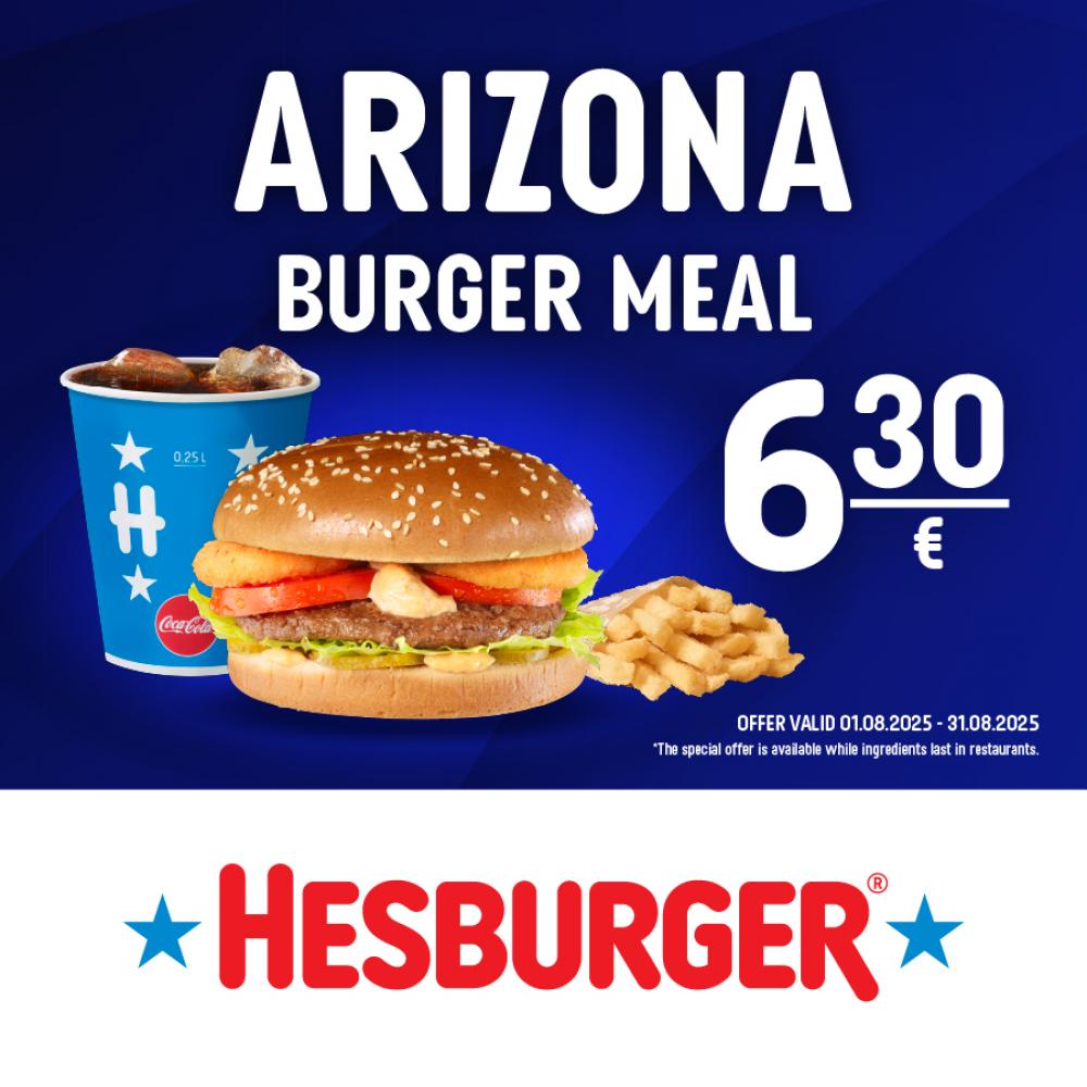 One of our favorite burgers, the “Arizona,” is part of this month’s special offer! One of our favorite burgers, the “Arizona,” is part of this month’s special offer!