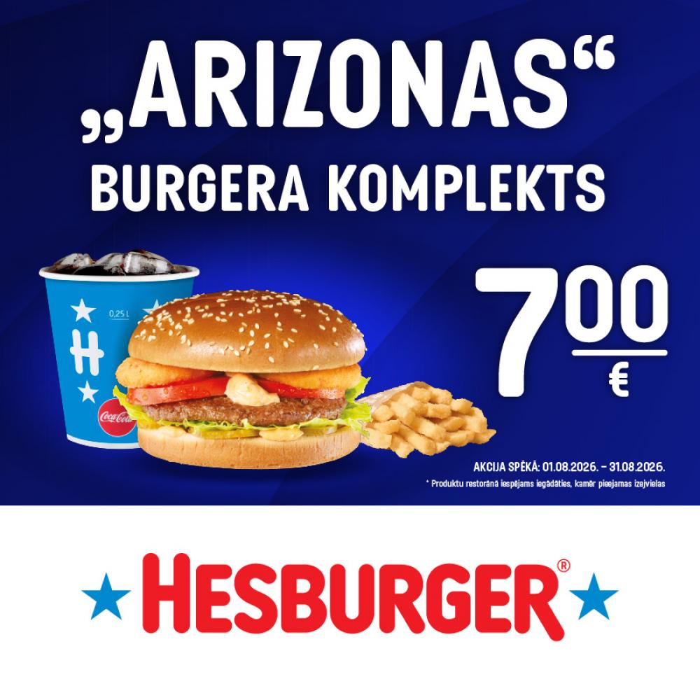 🍔 Steidzies nogaršot! Viens no iecienītākajiem burgeriem augusta akcijas piedāvājumā!