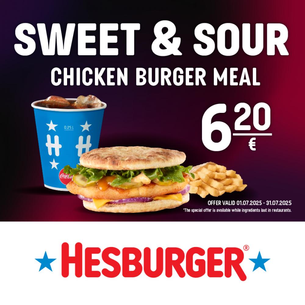 Sweet and Sour Chicken Burger – a real flavor sensation! Sweet and Sour Chicken Burger – a real flavor sensation!