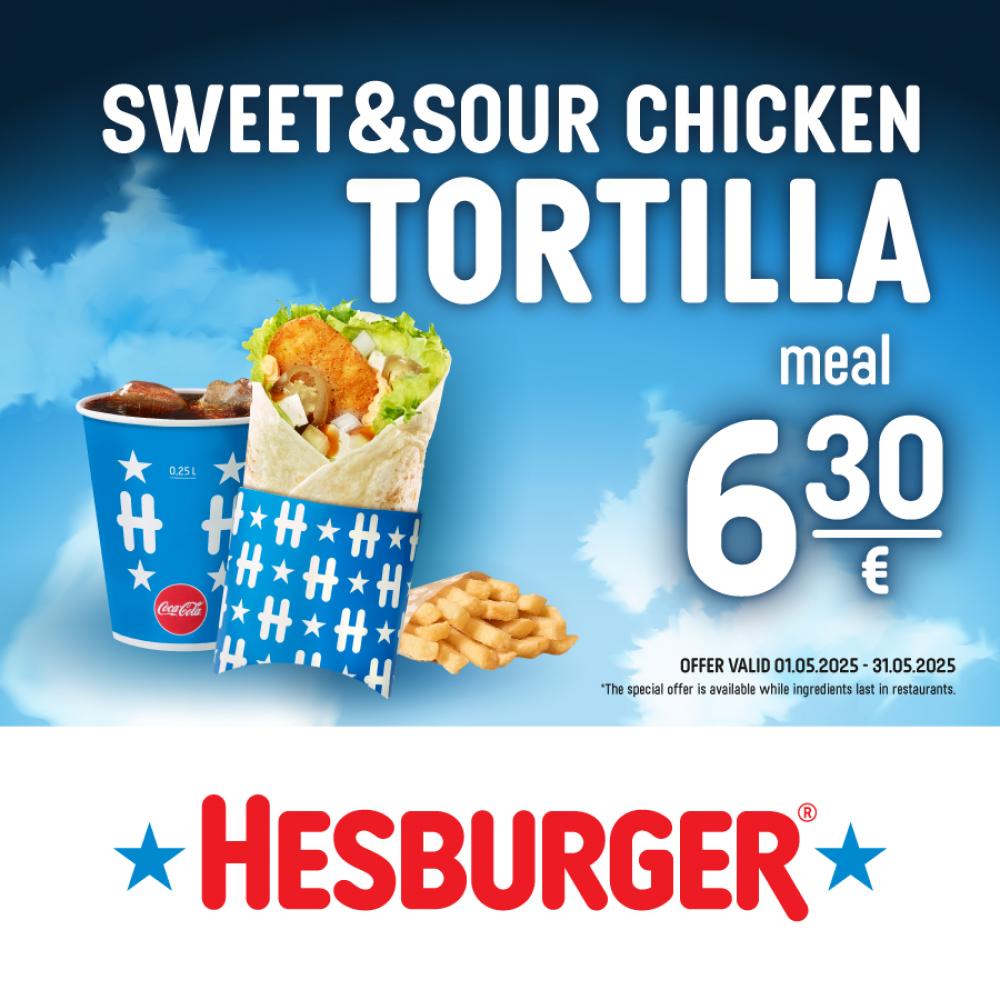 Special offer on the Sweet and Sour Tortilla!