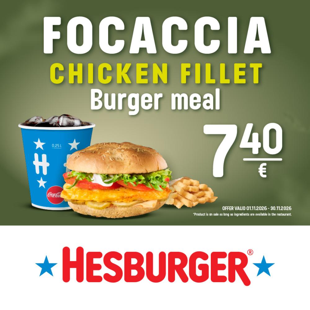 November special offer - Focaccia Chicken Fillet Burger 🤌 🍔