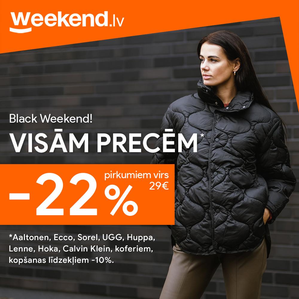 Black Weekend! 🖤 Visām precēm -22% Black Weekend! 🖤 Visām precēm -22%