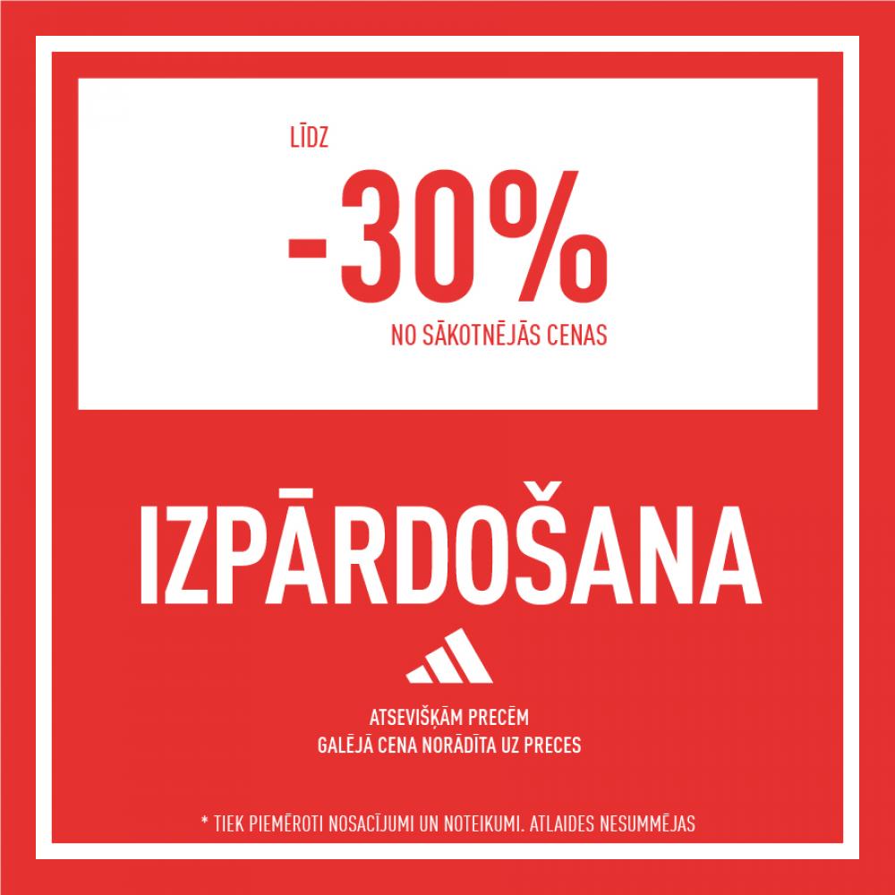 LĪDZ 30% ATLAIDE NO OUTLET CENAS – ATSEVIŠĶĀM PRECĒM – GALĒJĀ CENA NORĀDĪTA UZ CENU ZĪMES