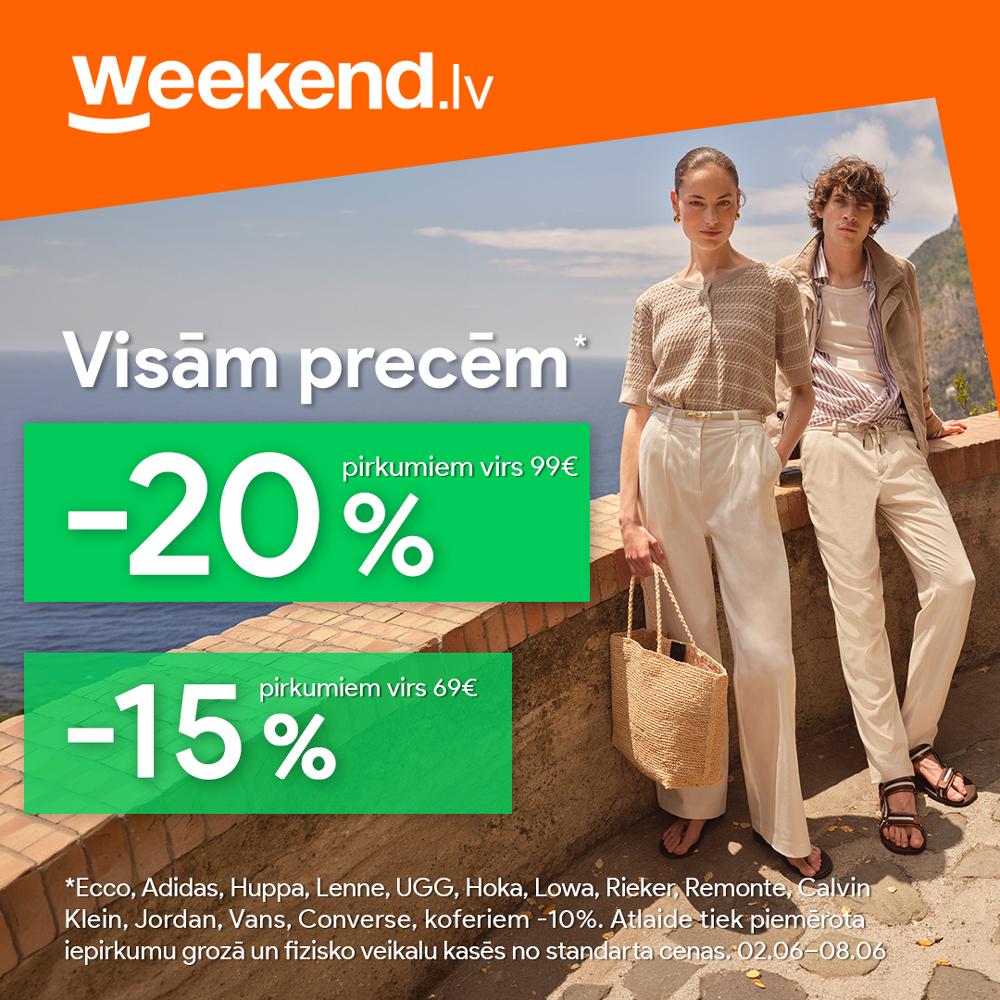 Izmanto iespēju un atlaidi līdz 20% teju visām precēm 🤩