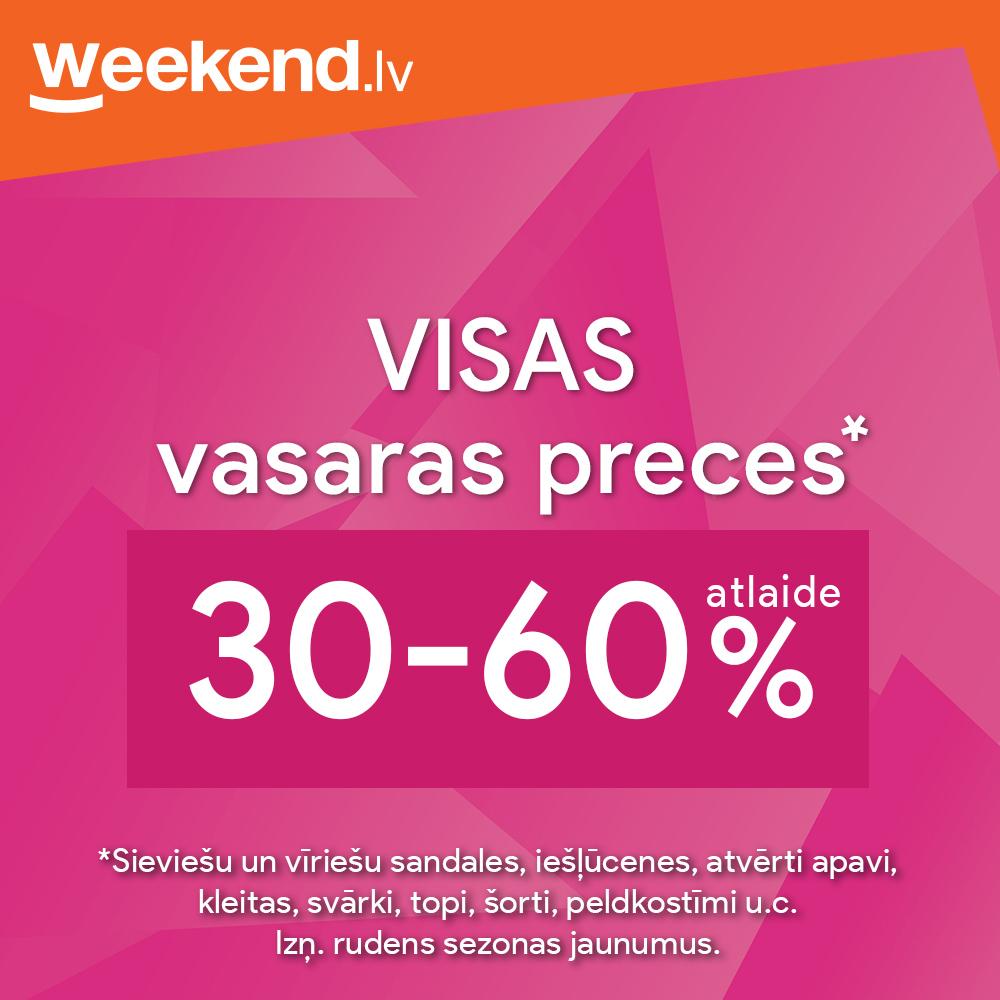 🏖️ Vasara turpinās vēl izdevīgāk! ATLAIDES* 30-60% visām vasaras precēm!