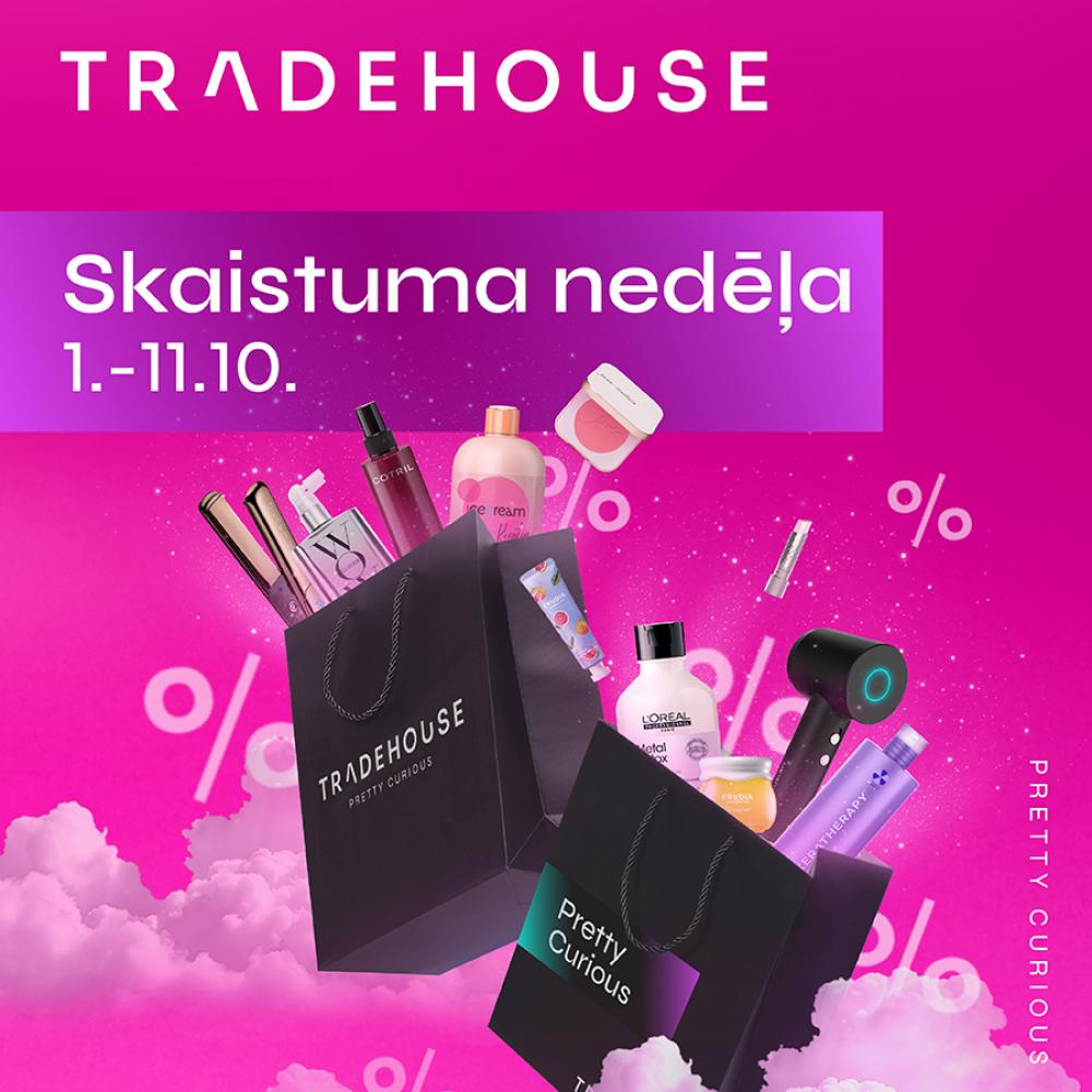 No 1. līdz 11. oktobrim ļaujies skaistuma atklājumiem Tradehouse ar atlaidēm līdz pat 50%‼️