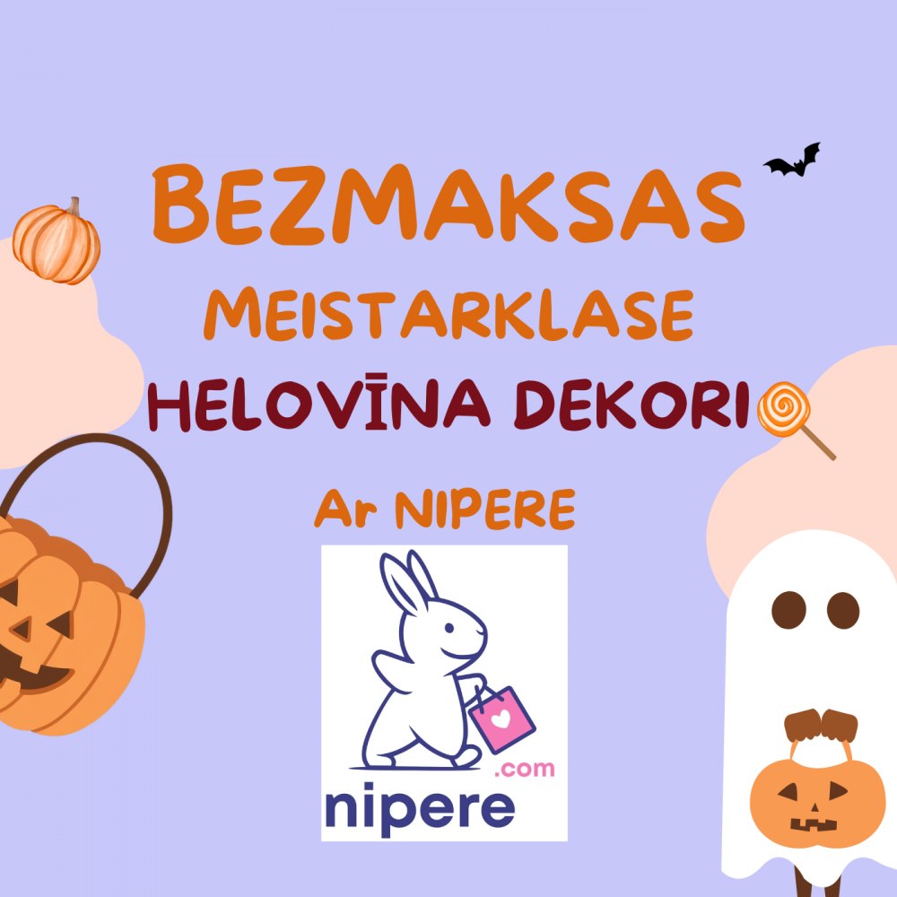 👻 BEZMAKSAS Helovīna dekoru meistarklase 17.oktobrī!