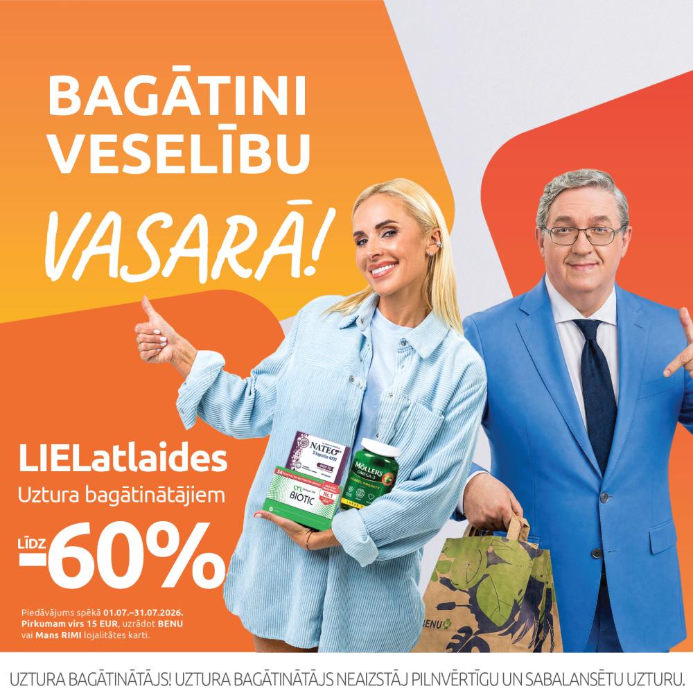☀️Jūlijā BENU Aptiekā LIELatlaižu laiks! Altaides uztura bagātinātājiem līdz 60%.