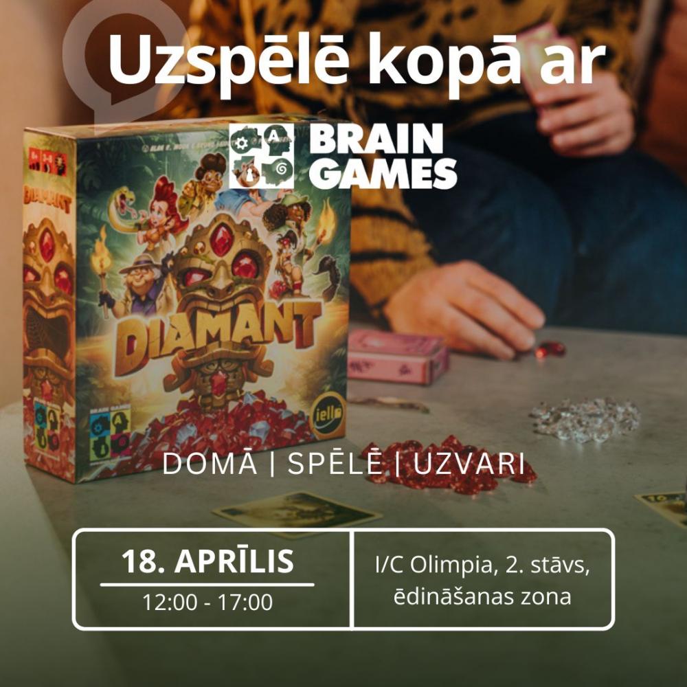 Nāc un uzvari - Brain Games galda spēļu pēcpusdiena 18.04. 🧩