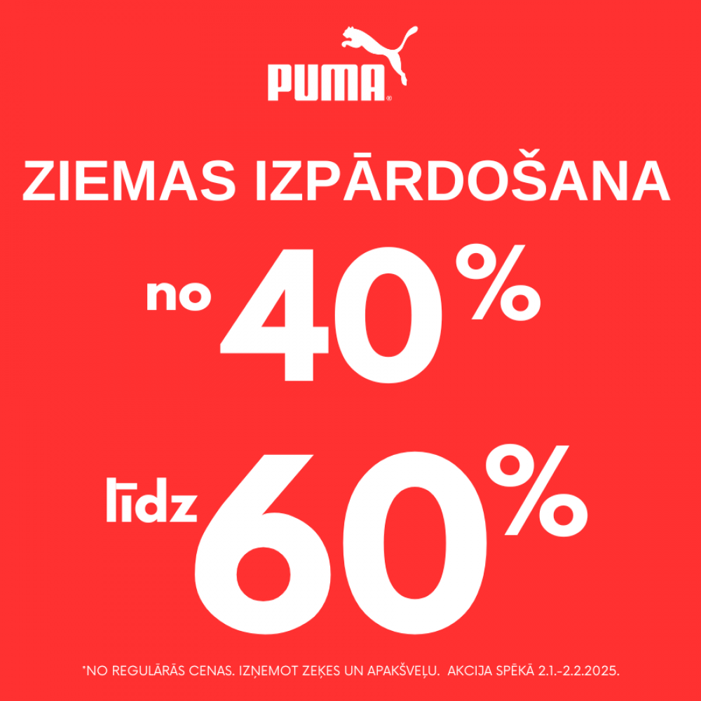 Atlaides visam no -40% līdz  -60%.