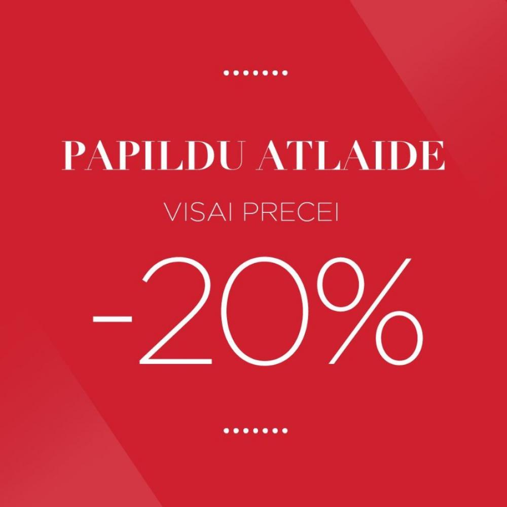 🛍️ Vēl izdevīgāk! VISAI precei PAPILDU 20% atlaide!