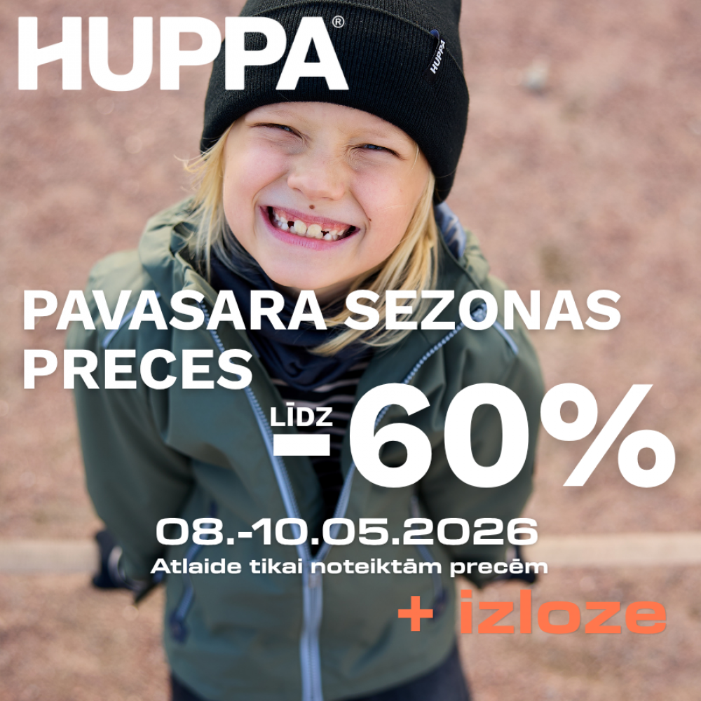 🌸 MĀMIŅDIENĀ! Noteiktām pavasara sezonas precēm atlaides līdz 60% UN iespēja piedalīties IZLOZĒ!