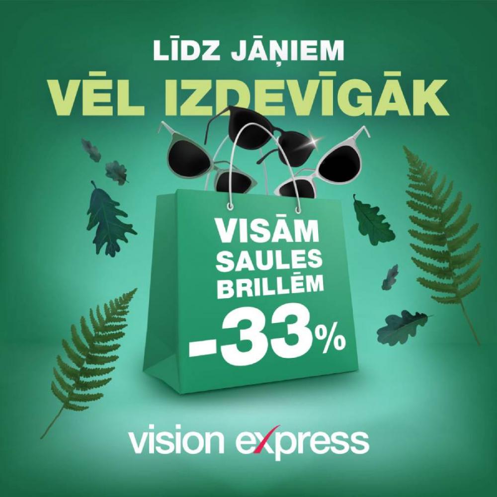 Visām saulesbrillēm -33%! Visām saulesbrillēm -33%!