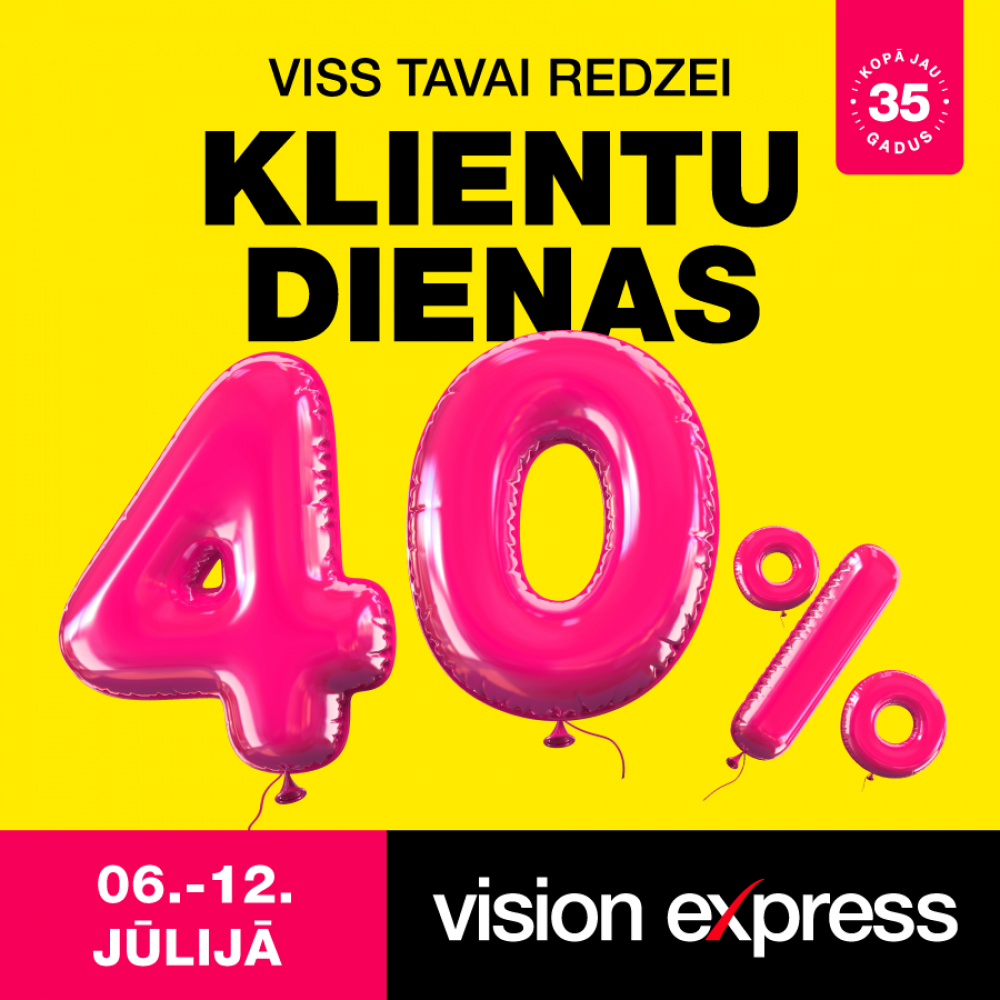 🎉Tikai no 6. līdz 12. jūlijam Visiem pirkumiem 40% atlaide, iepērkoties virs 40 EUR!