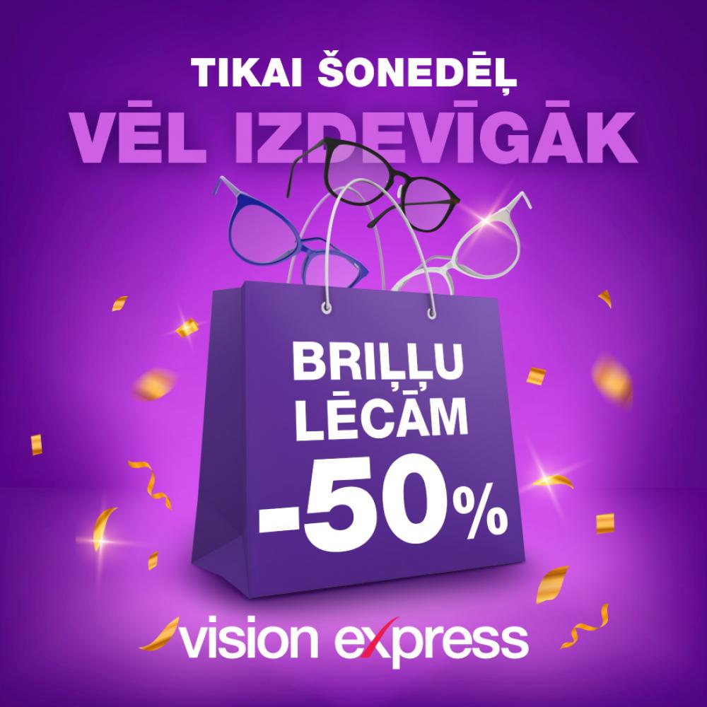 TIKAI ŠONEDĒĻ VISĀM BRIĻĻU LĒCĀM -50%! TIKAI ŠONEDĒĻ VISĀM BRIĻĻU LĒCĀM -50%!