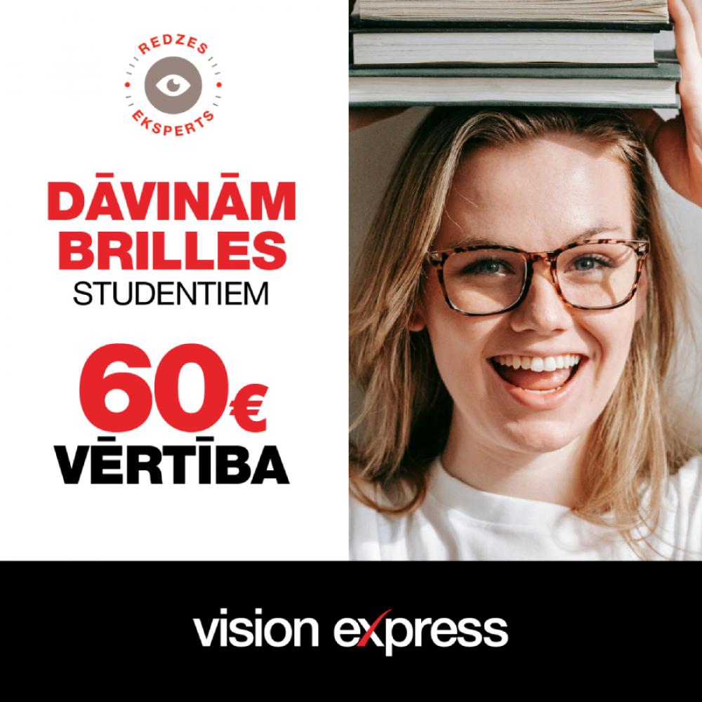 Dāvinām brilles studentiem 60€ vērtībā