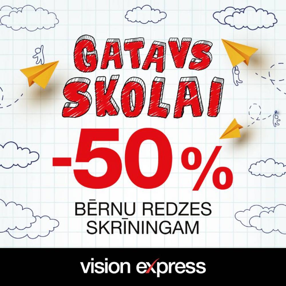 GATAVS SKOLAI - Bērnu redzes skrīningam -50%