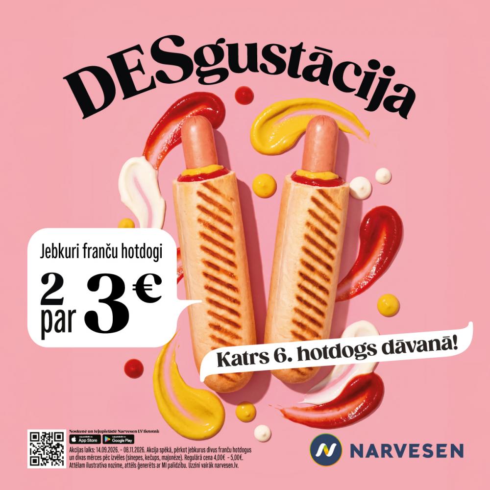 🌭 No 14. septembra līdz 8. novembrim pērc jebkurus 2 franču hotdogus tikai par 3€! 🗼