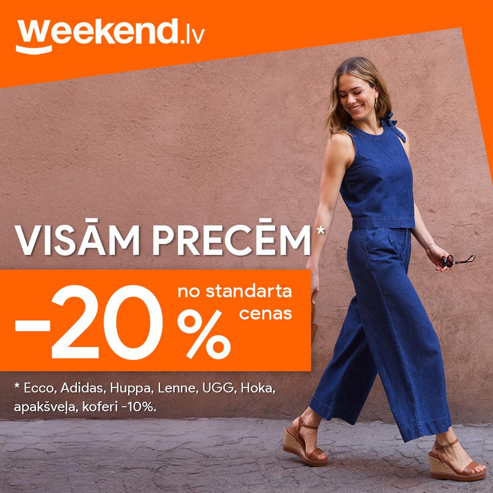 Visām precēm -20% no standarta cenas. Visām precēm -20% no standarta cenas.